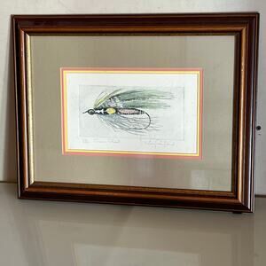 Larry Crawford Fishing Lure Green Ghost Framed Signed & Numbered 26/200 Etching